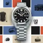 Seiko 5 Sports SNXS Series Stainless Steel Deep Black Wash Dial Automatic SRPK89K1 100M Men’s watch - SRPK89K1