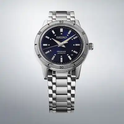 Seiko Presage Style 60’s Stainless Steel Blue Dial Automatic SRPL07J1 Men’s Watch - SRPL07J1