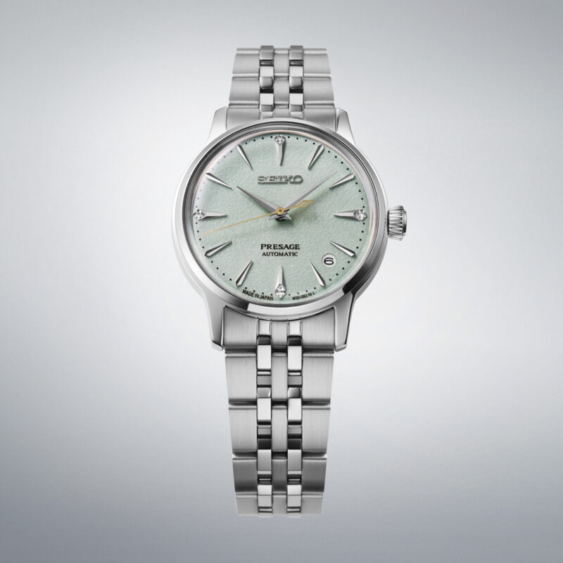 Seiko Presage Cocktail Diamond Accents Stainless Steel Mint Green Dial Automatic SRPL63J1 Women’s Watch - SRPL63J1