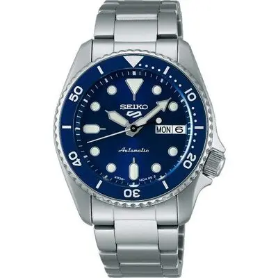 Seiko 5 Sports SKX Street Denim Stainless Steel Blue Dial Automatic SRPL77K1 100M Men's Watch