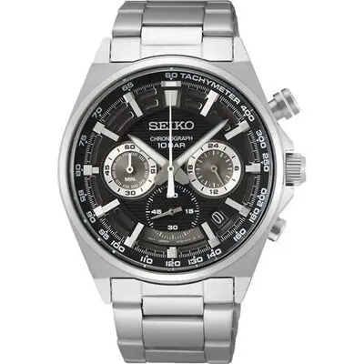 Seiko Neo Sports Chronograph Black Dial Quartz SSB397 SSB397P1 SSB397P 100M Men's Watch