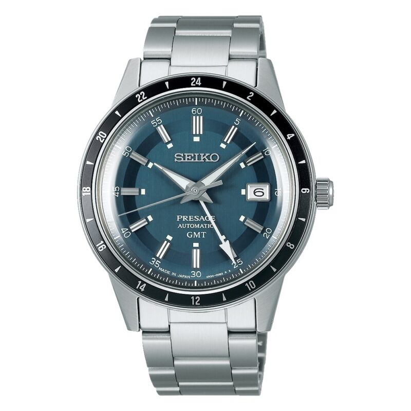 Seiko Presage Style60's GMT Stainless Steel Blue Dial Automatic SSK009J1 Men's Watch Seiko Presage Style60's GMT Stainless Steel Blue Dial Automatic SSK009J1 Men's Watch
