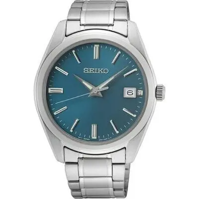 Seiko Classic Stainless Steel Blue Dial Quartz SUR525P1 100M Men's Watch