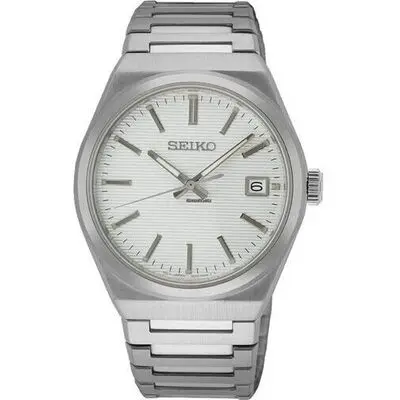 Seiko Conceptual Stainless Steel White Dial Quartz SUR553P1 100M Men's Watch