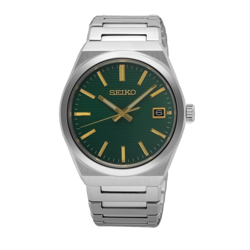 Seiko Classic Stainless Steel Green Dial Quartz SUR601P1 100M Men's Watch