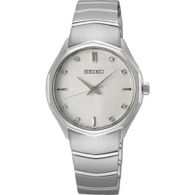 Seiko Conceptual Stainless Steel White Dial Quartz SUR615P1 Women's Watch