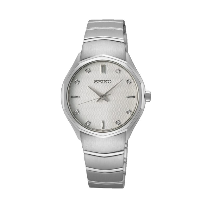 Seiko Conceptual Stainless Steel White Dial Quartz SUR615P1 Women's Watch
