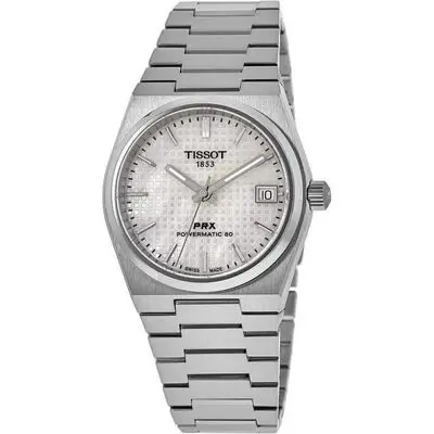 Tissot PRX T-Classic Powermatic 80 White Mother Of Pearl Dial Automatic T137.207.11.111.00 100M Unisex Watch
