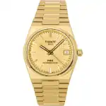 Tissot PRX Powermatic 80 Gold Tone Stainless Steel Champagne Dial Automatic T137.207.33.021.00 100M Unisex Watch