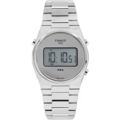 Tissot T-Classic PRX Digital Stainless Steel Silver Mirror Dial Quartz T137.263.11.030.00 100M Unisex Watch