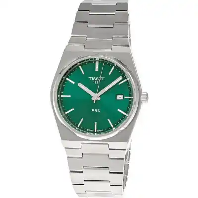 Tissot T-Classic PRX Stainless Steel Green Dial Quartz T137.410.11.091.00 100M Men's Watch