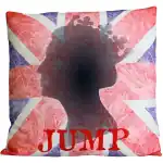 Cuscini Letterari - Copricuscino In Juta Lavata / Cotton Pillow Case Jump - Size 40x40cm (UNIONJACK-C-01) Unisex FASHION ACCESSORIES