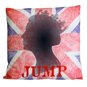 Cuscini Letterari - Copricuscino In Juta Lavata / Cotton Pillow Case  Jump - Size 40x40cm (UNIONJACK-C-01)  FASHION ACCESSORIES
