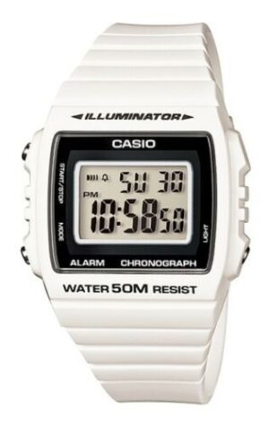 Casio Timeless Collection Sport Illuminator Wr 50m. Alarm. Chronograph - White (W-215H-7AVDF) Unisex Watch