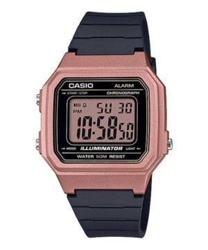 Casio Timeless Collection Sport Illuminator Wr 50m. Alarm. Chronograph - Bronze - Metal Serie (W-217HM-5AVDF) Unisex Watch