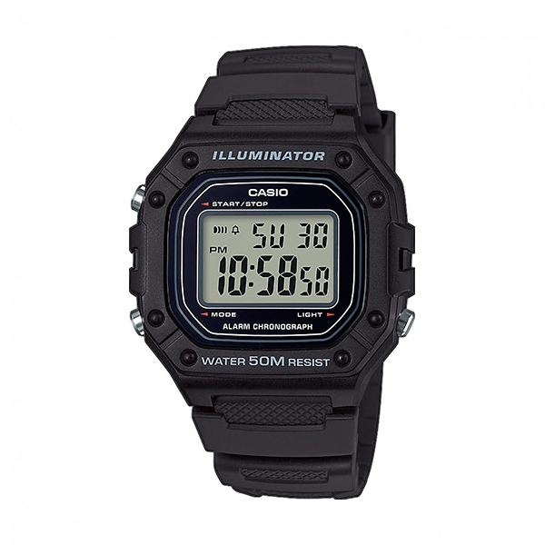 Casio Timeless Collection sport Men's (w-218h-1avef) - illuminator Men's Watch 1 ?casio Timeless Collection Sport Illuminator Wr 50m. Alarm. Chronograph - Black (W-218H-1AVEF) Men's Watch