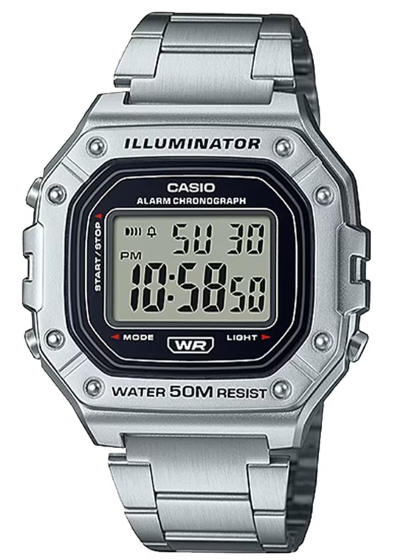 Casio Timeless Collection sport Men's (w-218hd-1avdf) - illuminator Men's Watch 1 Casio Timeless Collection Sport Illuminator Wr 50m. Alarm. Chronograph - Silver - Metal Serie (W-218HD-1AVDF) Men's Watch