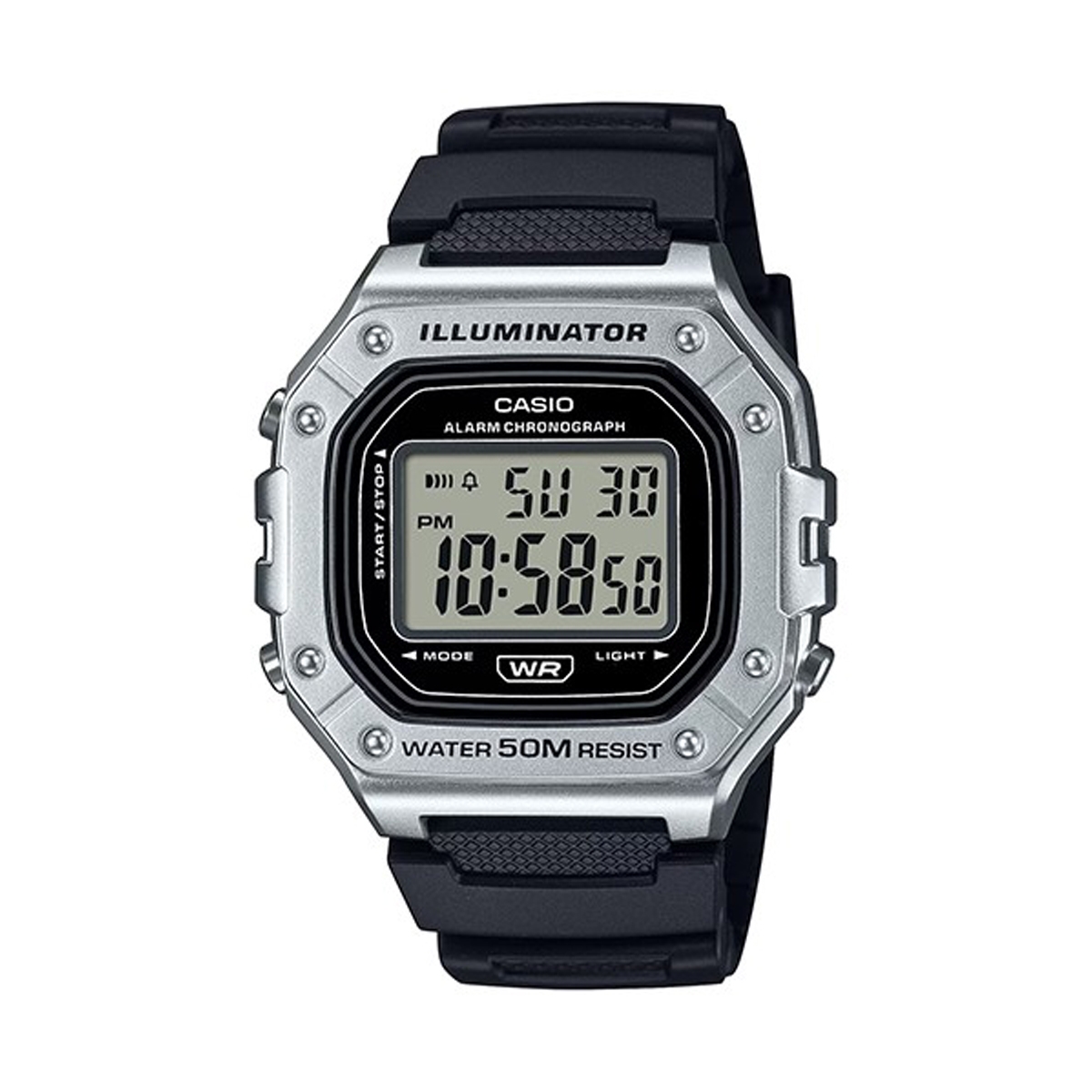 Casio Timeless Collection sport Men's (w-218hm-7avef) - illuminator Men's Watch 1 Casio Timeless Collection Sport Illuminator Wr 50m. Alarm. Chronograph - Silver - Metal Serie (W-218HM-7AVEF) Men's Watch
