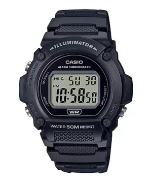 Casio Timeless Collection Sport- Illuminator. Wr 50m. Alarm. Chronograph (W-219H-1ACVF) Men's Watch