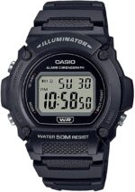 Casio Timeless Collection Sport- Illuminator. Wr 50m. Alarm. Chronograph - Black (W-219H-1AVDF) Men's Watch