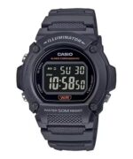 Casio Timeless Collection Sport- Illuminator. Wr 50m. Alarm. Chronograph - Black (W-219H-8BVDF) Men's Watch
