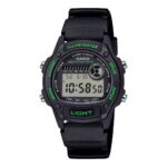 Casio Sport Timeless Collection - Black - Green (W-220H-1A3VEF) Unisex Watch