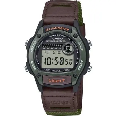 Casio Sport Illuminator Small Wrist 36.6mm Case - Green (W-220HF-3AVEF) Unisex WATCHES