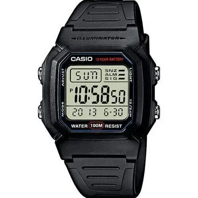 Casio Timeless Collection Diver -illuminator 10 Years Battery (W-800H-1AVES) Unisex WATCHES