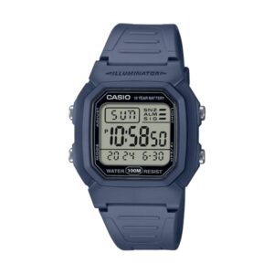 Casio Timeless Collection Diver - Double Time. Alarm. Chronograph - 10 Year Battery - Blue Avio (W-800H-2AVES) Unisex Watch