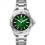 Tag Heuer Aquaracer Professional Date Sunray Brushed Green Dial Automatic Diver's WBP2115.BA0627 200M Men's Watch