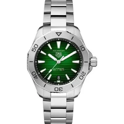 Tag Heuer Aquaracer Professional Date Sunray Brushed Green Dial Automatic Diver's WBP2115.BA0627 200M Men's Watch