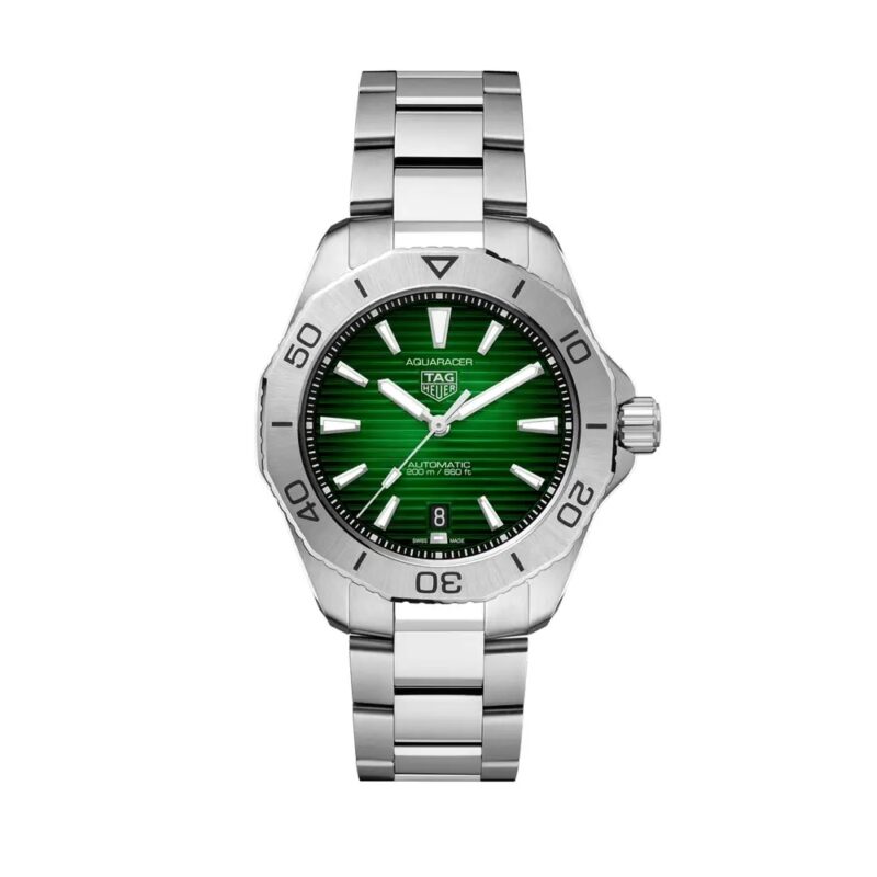 Tag Heuer Aquaracer Professional Date Sunray Brushed Green Dial Automatic Diver's WBP2115.BA0627 200M Men's Watch