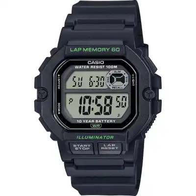 Casio Sport Illuminator Lap Memory 60 - Black (WS-1400H-1AVCF) Men WATCHES