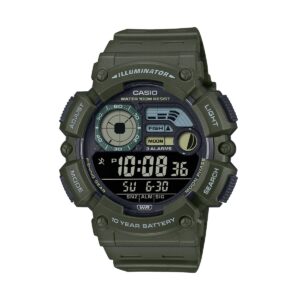 Casio Sport Illuminator 10 Years Battery - Army Green (WS-1500H-3BVEF) Men's Watch