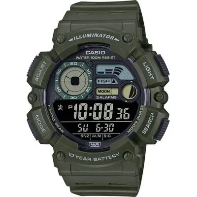 Casio Sport Illuminator 10 Years Battery - Army Green (WS-1500H-3BVEF) Men WATCHES