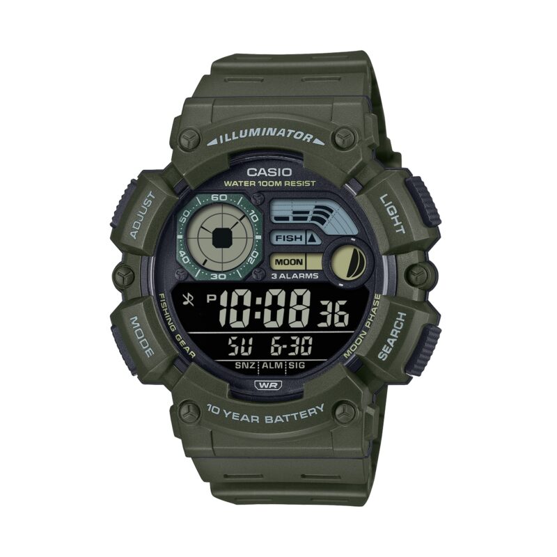 Casio Sport Illuminator 10 Years Battery - Army Green (WS-1500H-3BVEF) Men's Watch