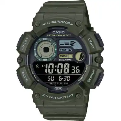 Casio Sport Illuminator 10 Years Battery - Army Green (WS-1500H-3BVEF) Men WATCHES
