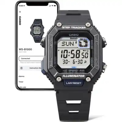 Casio Collection Step Tracker Lap 200 Bluetooth - Black (WS-B1000-1AVEF) Men WATCHES