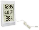 Techno Line ws7039 - termometro da parete/tavolo, temp/umiditã  int e temp est + cavetto sonda - wall/table thermometer, int temp/humidity and ext temp with probe cable (ws7039)
