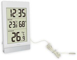 Techno Line ws7039 - termometro da parete/tavolo, temp/umiditã  int e temp est + cavetto sonda - wall/table thermometer, int temp/humidity and ext temp with probe cable (ws7039)