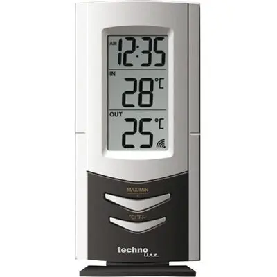 Techno Line Ws9178 - Termometro Da Parete-tavolo. Tem Interna-esterna Con Sensore Wireless E Orologio - Wall-table Thermometer. Indoor-outdoor Temp With Wireless Sensor (WS9170) Unisex WATCHES
