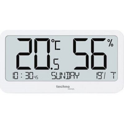 Techno Line Ws9455 - Termometro- Igrometro Digitale Con Orologio E Data - Digital Thermometer- Hygrometer With Clock And Date (WS9455) Unisex WATCHES