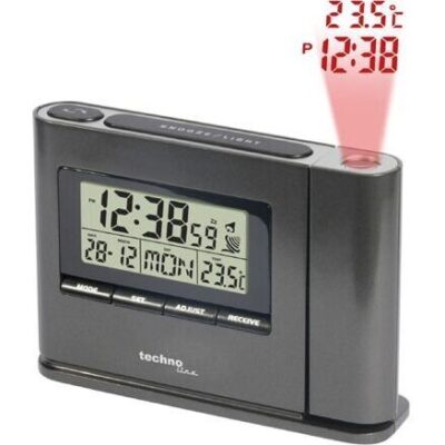 Techno Line Wt519 - Sveglia Radioc. Con Proiezione A Soffitto Dell Orario E Temp - Radio Controlled Alarm Clock With Time And Temp Projection + Alim 220 Volts-220 Volts Power Supply (WT519) Unisex WATCHES