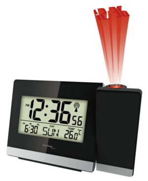 Techno Line wt536 - sveglia radiocontrollata con proiezione a soffitto dell orario - radio controlled alarm clock with time projection + alim 220 volts-220 volts power supply (wt536)
