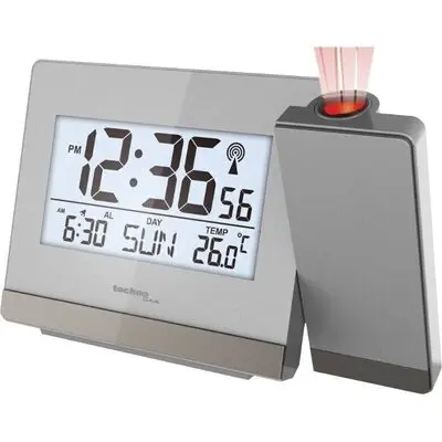Techno Line Wt538 - Sveglia Radiocontrollata Con Proiezione A Soffitto Dell Orario - Radio Controlled Alarm Clock With Time Projection + Alim 220 Volts-220 Volts Power Supply (WT538) Unisex WATCHES