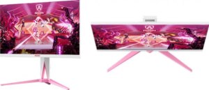 AOC AG275QXR AGON PINK Gaming Monitor|27 inch|IPS QHD 165Hz|1ms|HDMI DP|VESA|Flicker Free;| FreeSync Premium|3YR Warranty