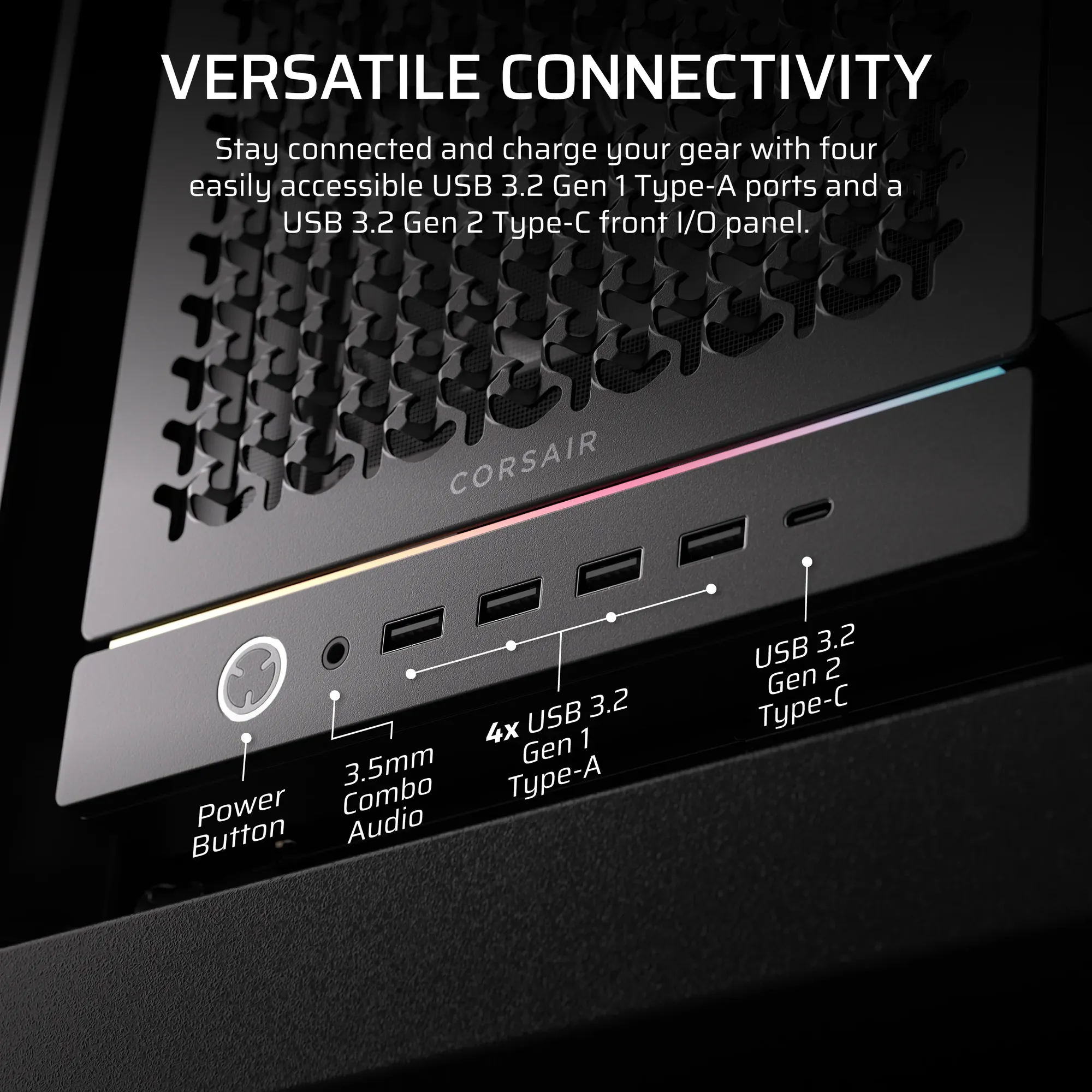 FRAME 5000D RS Mid-Tower PC Case; 4x RS 140 PWM Fans; 2x 2.5'' ; 1x 3.5''; Black. - Image 9