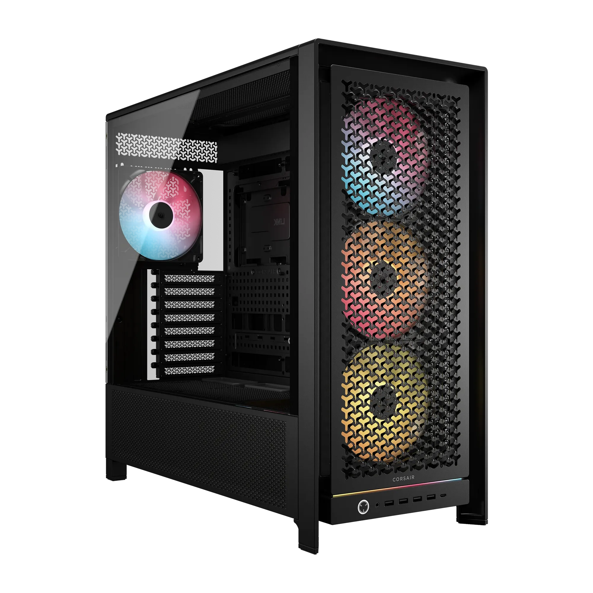 FRAME 5000D RS ARGB Mid-Tower PC Case; 4x RS140 ARGB Fans; 2x 2.5'' ; 1x 3.5'' ; Black. - Image 9