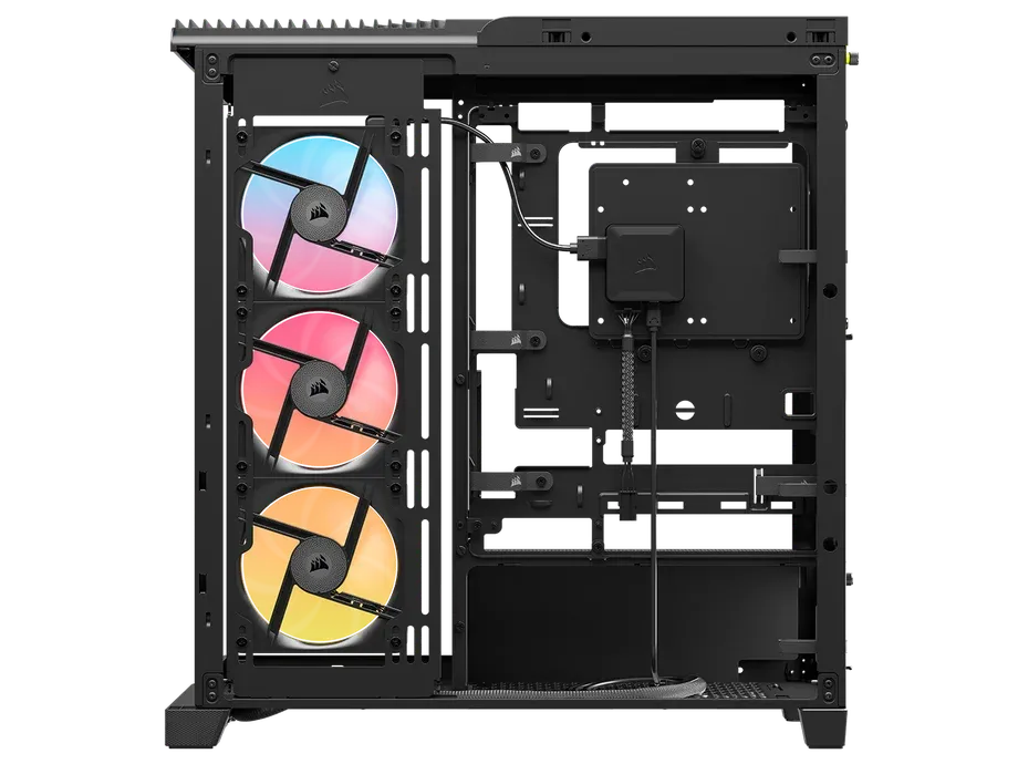 FRAME 4500X LX-R RGB LINK Panoramic Glass Mid-Tower PC Case; 3x RGB Fans Inclided; 4x 2.5'' ; 2x 3.5''; Black - Image 2