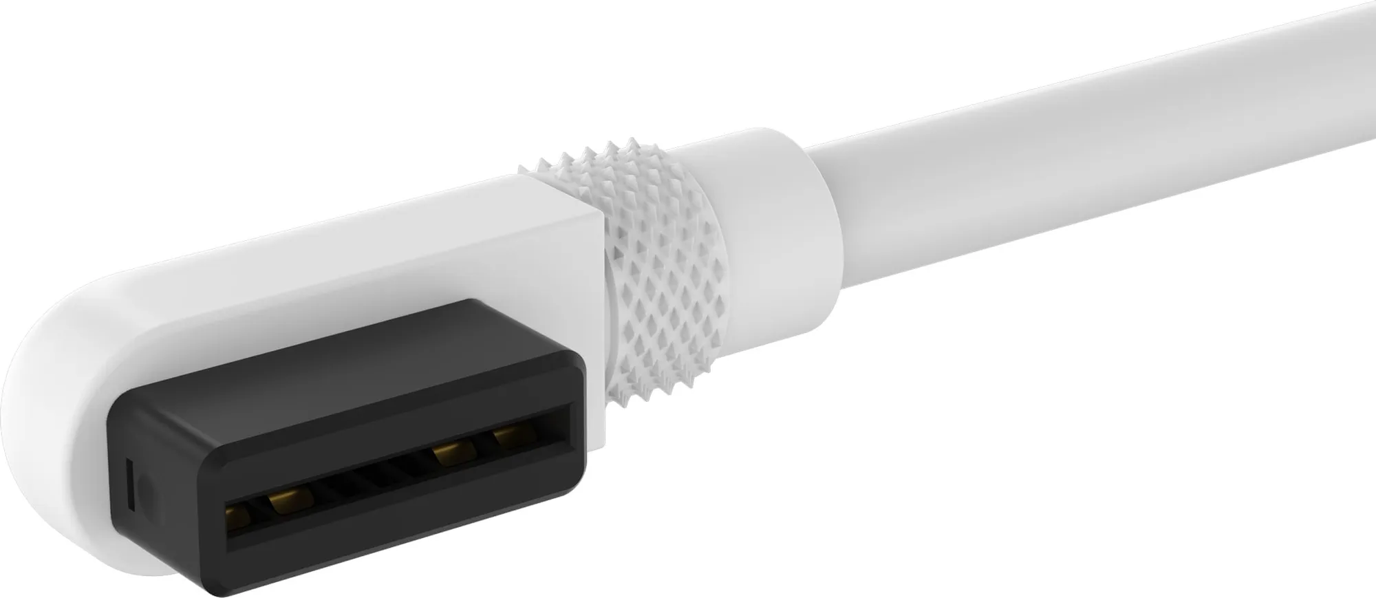 Corsair iCUE LINK Cable; 2x 200mm with Straight/Slim 90° connectors; White - Image 5
